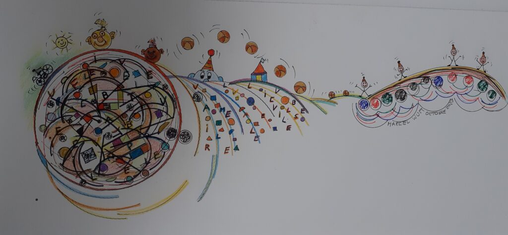 Art mural de Marcel Wuest, daté de 2023.